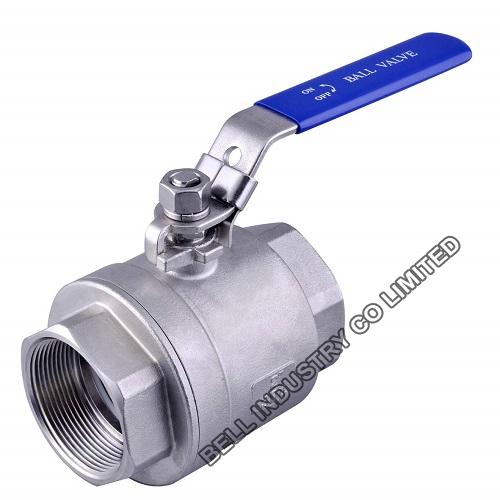 2PC STAINLESS STEEL BSP BALL VALVE 