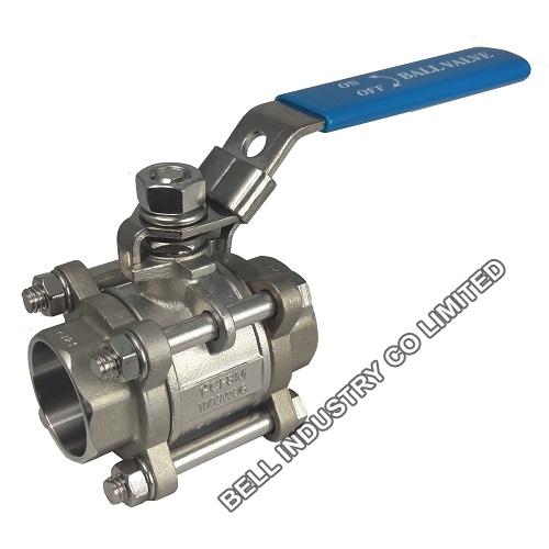 3PC STAINLESS STEEL BSP BALL VALVE 