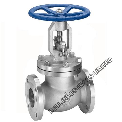 150 lb stainless steel flanged globe valve