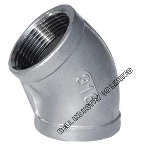 150LB BSP NPT SCREWED ELBOW 45 Deg STAINLESS STEEL 316 304