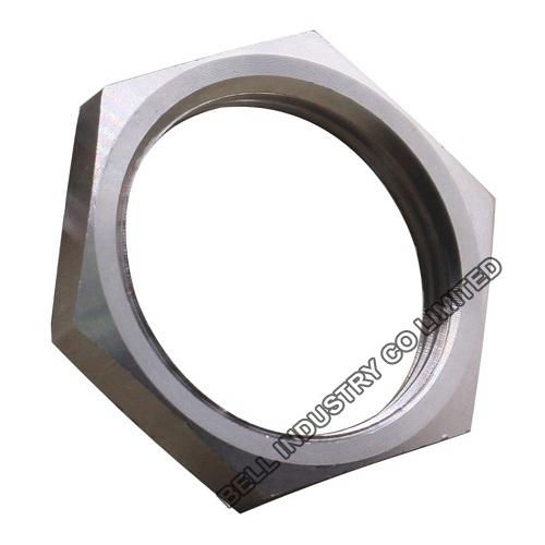 BSPP HEXAGON LOCK NUT 150LB 316 STAINLESS STEEL DIN 431