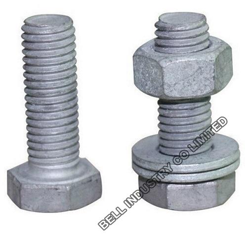 hot-dip galvanized Bolts and Nuts-HDG bolts- ISO8.8