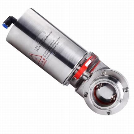 Pneumatic Actuated hygienic Butterfly Valve
