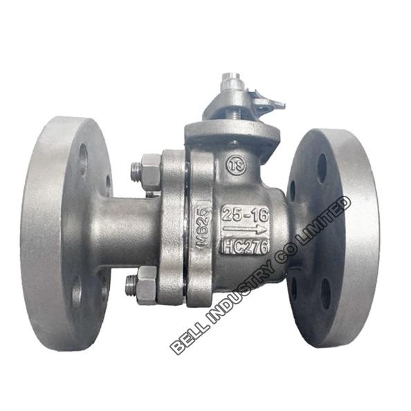  CW-12MW Hastelloy C276  flanged ball valve with lever PN16