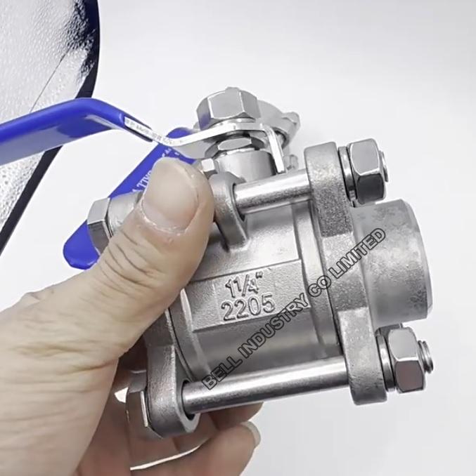 2205 duplex stainless steel 3 piece ball valve