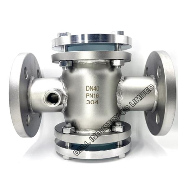 Stainless steel jacketed sight glass flanged