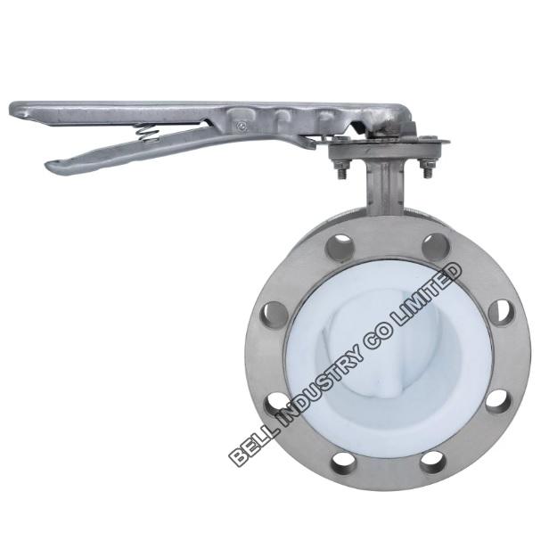 Stainless Steel PTFE Lined Butterfly Valve with Lever