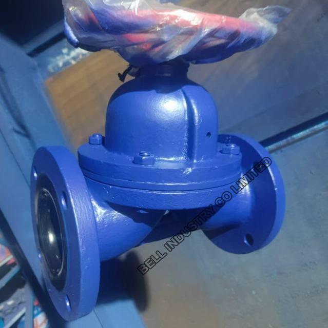 Glass lined weir diaphragm valve`